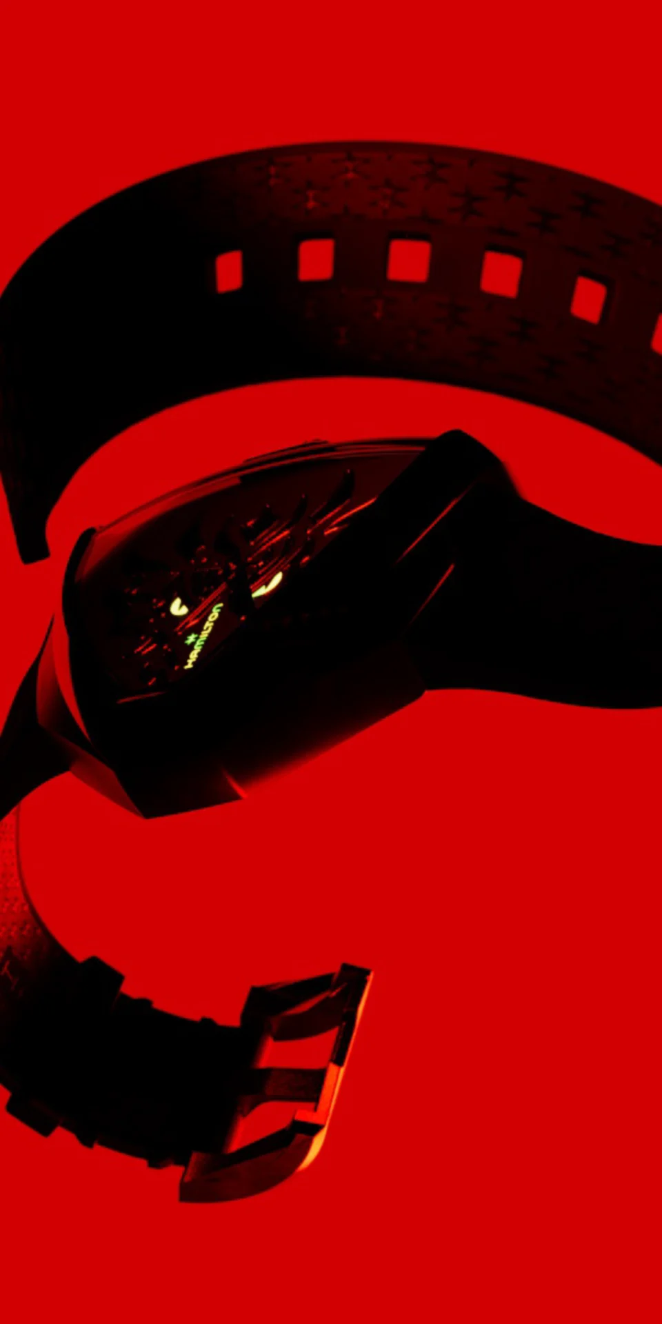 Visualización CGI de un reloj Hamilton con iluminación roja