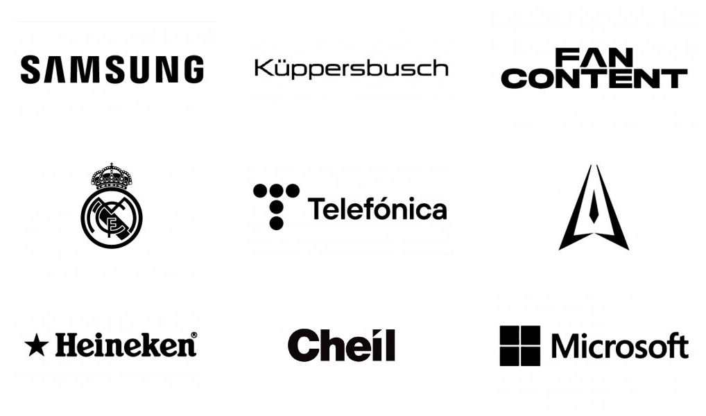 Logos of brands using Kutuko's large-scale visual systems
